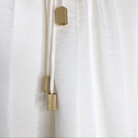 Vince Camuto Long Sleeve Tie V-Neck Blouse - Picture 6 of 7